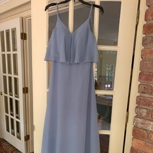 Azazie Dusty Blue Desiree bridesmaid dress